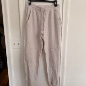 ALO YOGA Waffle Knit Joggers — Cream (Size Large)